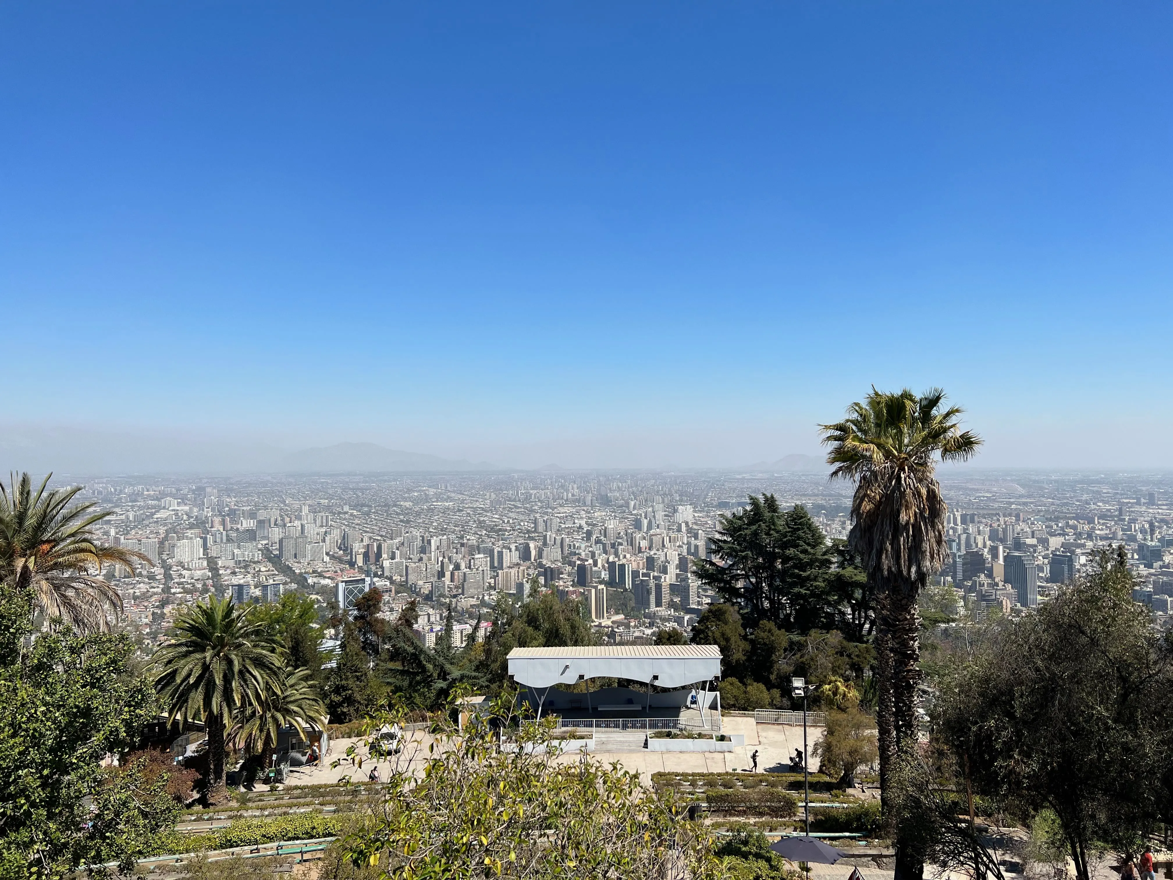 Virgin Mary statue at the top of Cerro San Cristóbal