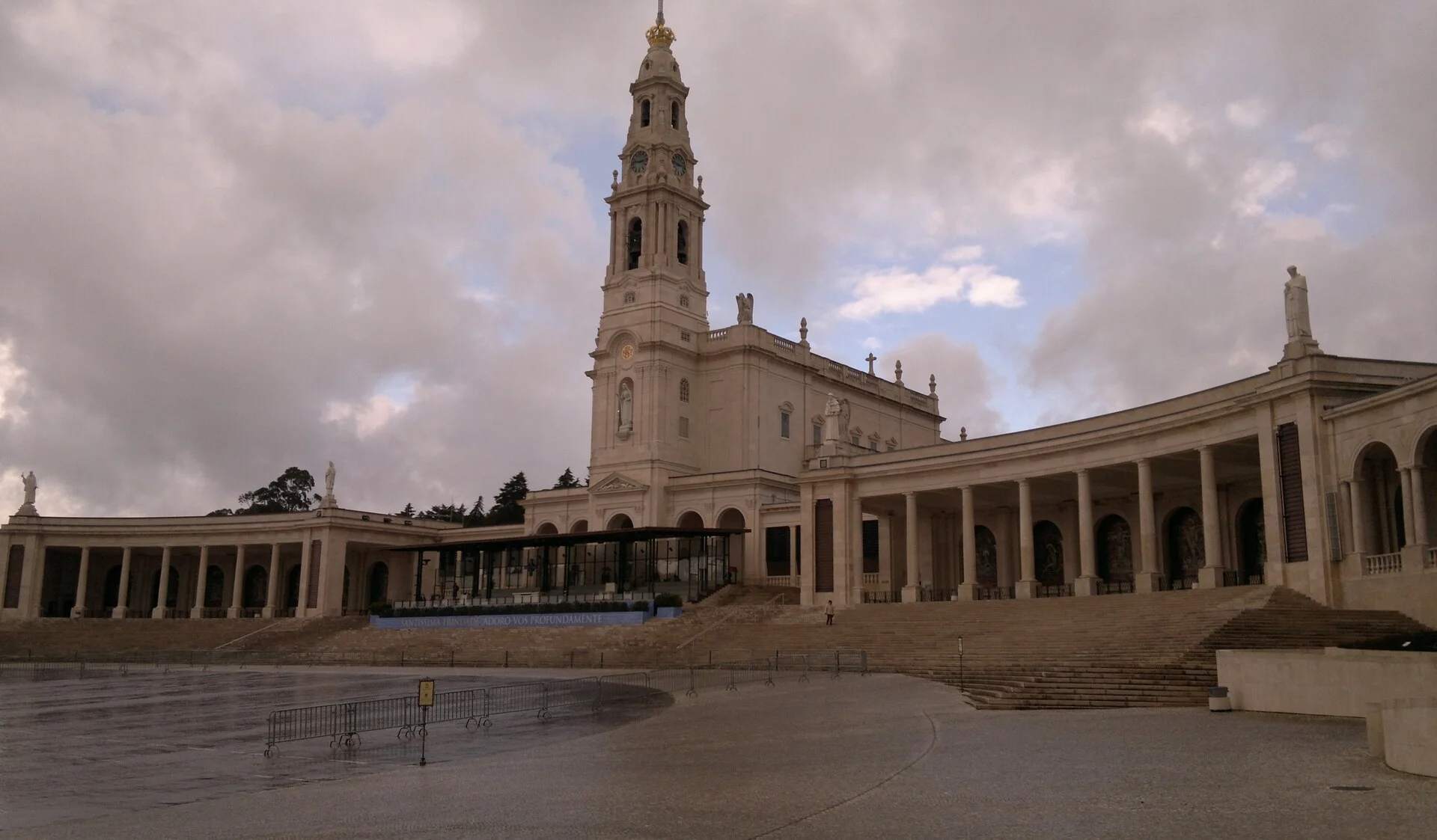 Sanctuary of Fátima in Portugal with the Basilica of Our Lady of the Rosary and the large esplanade