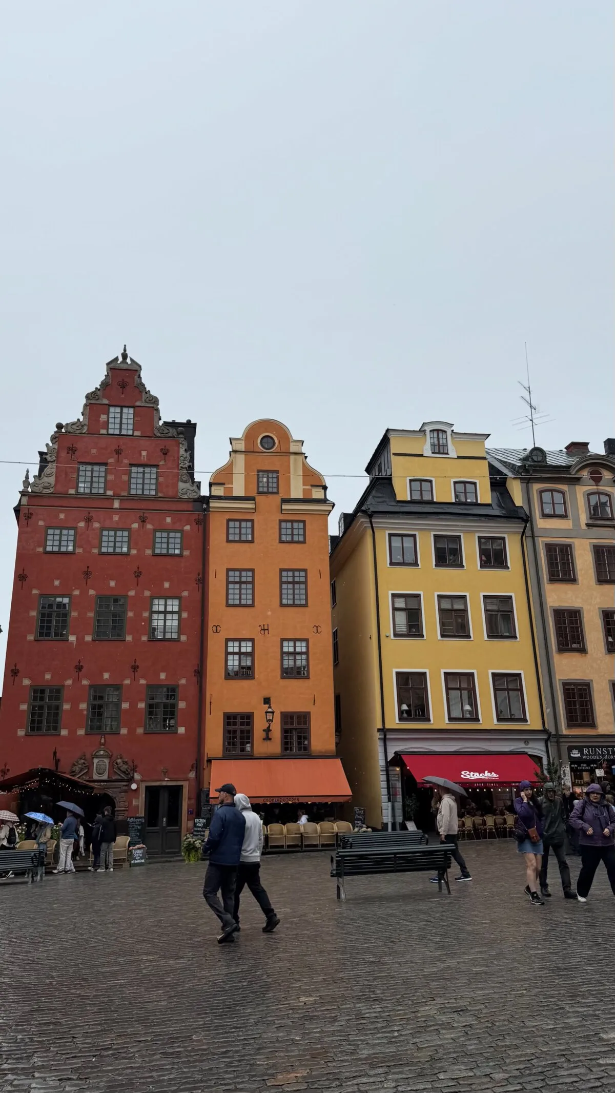 The colourful gabled townhouses of Stortorget square in Gamla Stan, Stockholm's old town