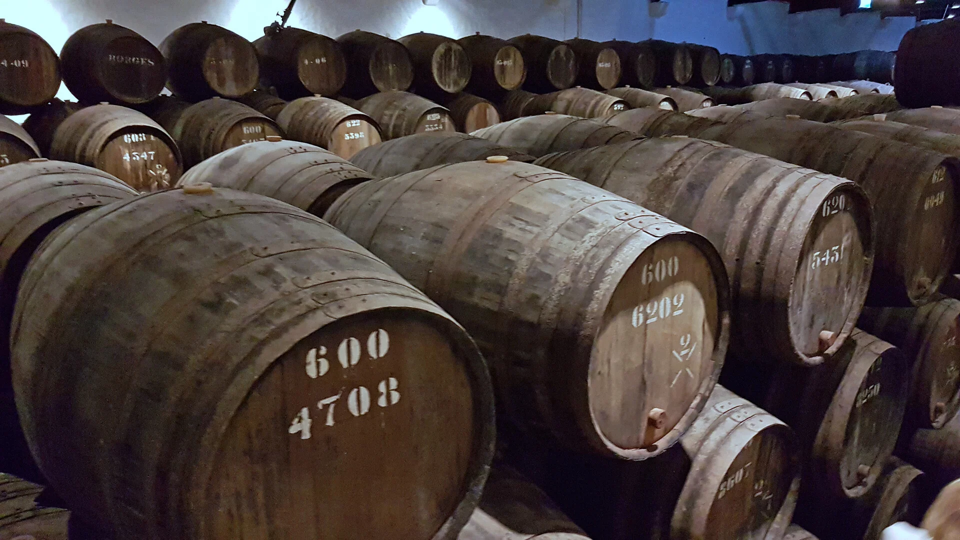 Bodegas y carteles de vino de Oporto a lo largo de la orilla de Vila Nova de Gaia frente a Oporto